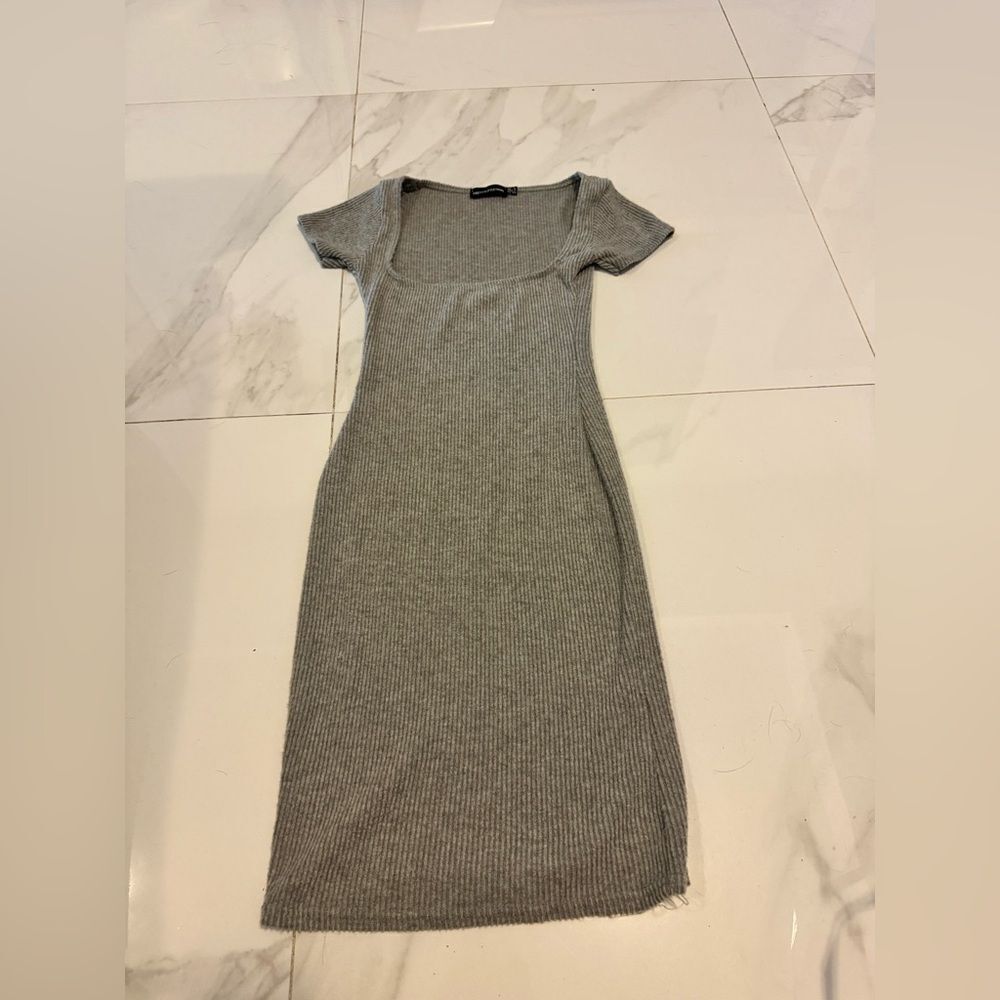 [Pretty little thing] gray Ribbed Knit Dress #9